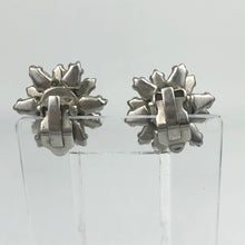 Load image into Gallery viewer, Original 1940s 1950s Claw Set Clear Paste Flower Clip on Earrings