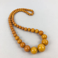 Load image into Gallery viewer, 1940s Egg Yolk Yellow Bakelite Necklace