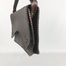 Load image into Gallery viewer, Original 1930s 1940s Brown Textured Leather Hand Bag