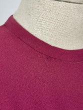 Load image into Gallery viewer, Original 1930s Belted Burgundy Crepe Tunic Dress with Pin Tucked Bodice and Sleeves - Bust 35 36