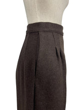 Load image into Gallery viewer, 1940's Reproduction Trousers in Dark Brown Thick Wool - Perfect for Winter - Waist 25 25.5
