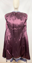 Load image into Gallery viewer, REPRODUCTION 1940s Blue Wool Coat with Burgundy Soutache Trim and Tie Belt - Bust 40 42