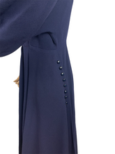 Load image into Gallery viewer, Exceptional 1940s French Navy Coat with Balloon Sleeves - Bust 36