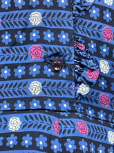 Load image into Gallery viewer, Volup Original 1940s Pure Silk Stripe Day Dress - Bust 42 44