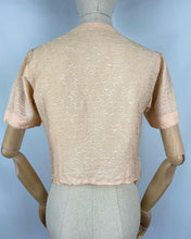 Load image into Gallery viewer, Original 1930s Textured Crepe Blouse with Faceted Glass Buttons - Bust 36 37 38