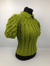 Load image into Gallery viewer, Reproduction 1940s Rib and Cable Knit Jumper - B36 38 40