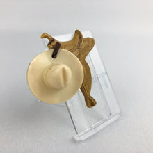 Load image into Gallery viewer, Vintage Plastic Cowboy Hat and Saddle Brooch