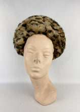 Load image into Gallery viewer, Fabulous Vintage Faux Fur Hat in Leopard Print - Such a Fun Piece