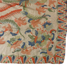 Load image into Gallery viewer, Original 1920's Pongee Silk Scarf with Birds and Floral Design - Beautiful Headscarf