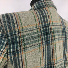 Load image into Gallery viewer, Vintage Zip Front Jacket in Green, Yellow and Navy Check - B38 40