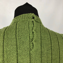 Load image into Gallery viewer, Reproduction 1940s Wartime Jumper in Turtle Green - Bust 33 34 35 36