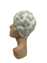 Load image into Gallery viewer, Fabulous Original 1930's Cream Scalloped Edge Swimming Cap - Vintage Swimwear *