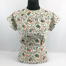 Load image into Gallery viewer, Reproduction 1940's Autumnal Print Feed Sack Blouse B34 B36