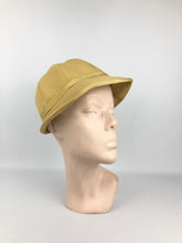 Load image into Gallery viewer, 1950s Wetherall Sports Hat in Soft Mustard - Charming Little Sports Hat
