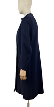 Load image into Gallery viewer, Original 1930s Navy Wool Coat with Beautiful Deco Buttons - Bust 34 36