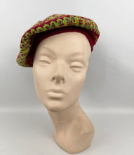 Load image into Gallery viewer, Reproduction 1940's Pure Wool Fair Isle Beret - Wonderful Design Featuring Four Different Colours