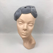 Load image into Gallery viewer, 1950s Blue Grosgrain Close Fitting Hat