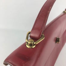 Load image into Gallery viewer, 1950s Cherry Red Hand Bag with Gold Coloured Clasp by Eros