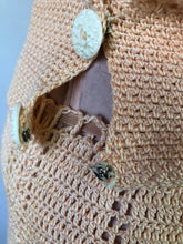 Load image into Gallery viewer, Original 1930s Crochet Skirt and Top Set - B34