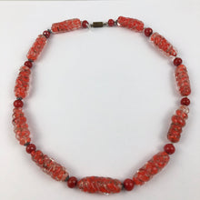 Load image into Gallery viewer, Vintage Red Glass Necklace