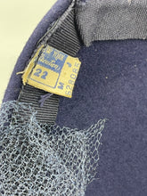 Load image into Gallery viewer, Original 1940's Blue Felt Topper Hat with Net and White Floral Trim *