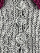Load image into Gallery viewer, Reproduction 1930's Burgundy and Grey Stripe Bobble Jumper - Bust 36 38 40