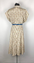 Load image into Gallery viewer, 1940s Volup Red, Blue, Yellow & Green Floral Fruits of the Loom  Roses Dress - B42