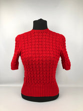 Load image into Gallery viewer, Reproduction 1940s Jumper in Bright Lipstick Red - B 34 36
