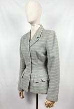 Load image into Gallery viewer, Original 1950s Trewarne Jacket in Grey and White Stripe - Slightly Wounded - Bust 36