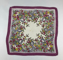 Load image into Gallery viewer, 1940s Pink Crepe Floral Hankie