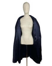 Load image into Gallery viewer, Charming Original 1930's Navy Blue Wool Double Breasted Coat - AS IS - Bust 36" *