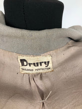Load image into Gallery viewer, 1940s 11011 Grey and Cream Fit and Flare Check Coat - Bust 34