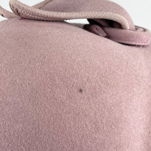 Load image into Gallery viewer, Original 1950's Dusky Pink Felt Hat with Pretty Pleats and Felt Trim
