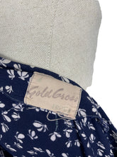 Load image into Gallery viewer, Original 1930's/1940's Volup Novelty Print Day Dress in Navy and White with Butterfly Print - Bust 44 46
