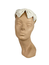 Load image into Gallery viewer, Original 1950's White Hat Made From Four Large Bows - Fabulous Little Summer Hat *