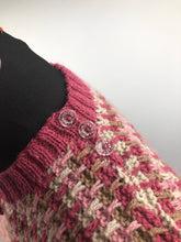 Load image into Gallery viewer, Reproduction 1940s Waffle Stripe Jumper Knitted from a Wartime Pattern - B38 40 42