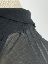 Load image into Gallery viewer, Original 1940s Black Chiffon Balloon Sleeved Blouse - Bust 34 35 36