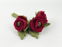 Load image into Gallery viewer, 1940's Felt Flower Poppy Corsage - Pretty Posy Brooch