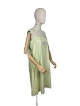 Load image into Gallery viewer, Original 1920's Volup Green Slip with Floral Applique and Embroidery in Purple, Green and Cream - Bust 38 40