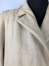 Load image into Gallery viewer, RESERVED FOR SOPHIE DO NOT BUY 1930s Cream Herringbone Coat with Smart Detailing - Bust 38 40 42