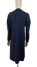 Load image into Gallery viewer, Original 1930s Navy Wool Coat with Beautiful Deco Buttons - Bust 34 36