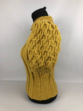 Load image into Gallery viewer, Reproduction 1940s Rib and Cable Knit Jumper - B36 40