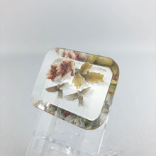 Load image into Gallery viewer, Original 1940s Reverse Carved Lucite Brooch with Flowers and Bluebirds