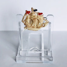 Load image into Gallery viewer, Vintage Celluloid Galleon Brooch - Pirate Ship