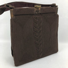 Load image into Gallery viewer, Original 1940's Corde Style Bag in Warm Chocolate Brown - Beautiful Shape - Single Handle