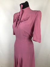 Load image into Gallery viewer, CC41 Rose Pink Crepe Day Dress - Bust 34" 36"