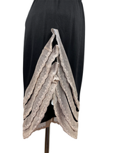 Load image into Gallery viewer, Original Duo of 1920's French Knickers in Black and Cream Celanese with Lace Ruffle Trim - Waist 26 28