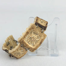 Load image into Gallery viewer, Vintage 1930s 1940s Carved Edelweiss Bracelet