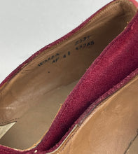 Load image into Gallery viewer, Original 1940's Deadstock CC41 Burgundy Suede Court Shoes - UK Size 4 4.5