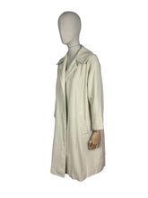 Load image into Gallery viewer, Original 1950's Cream Textured Cotton Lightweight Summer Coat - Bust 40